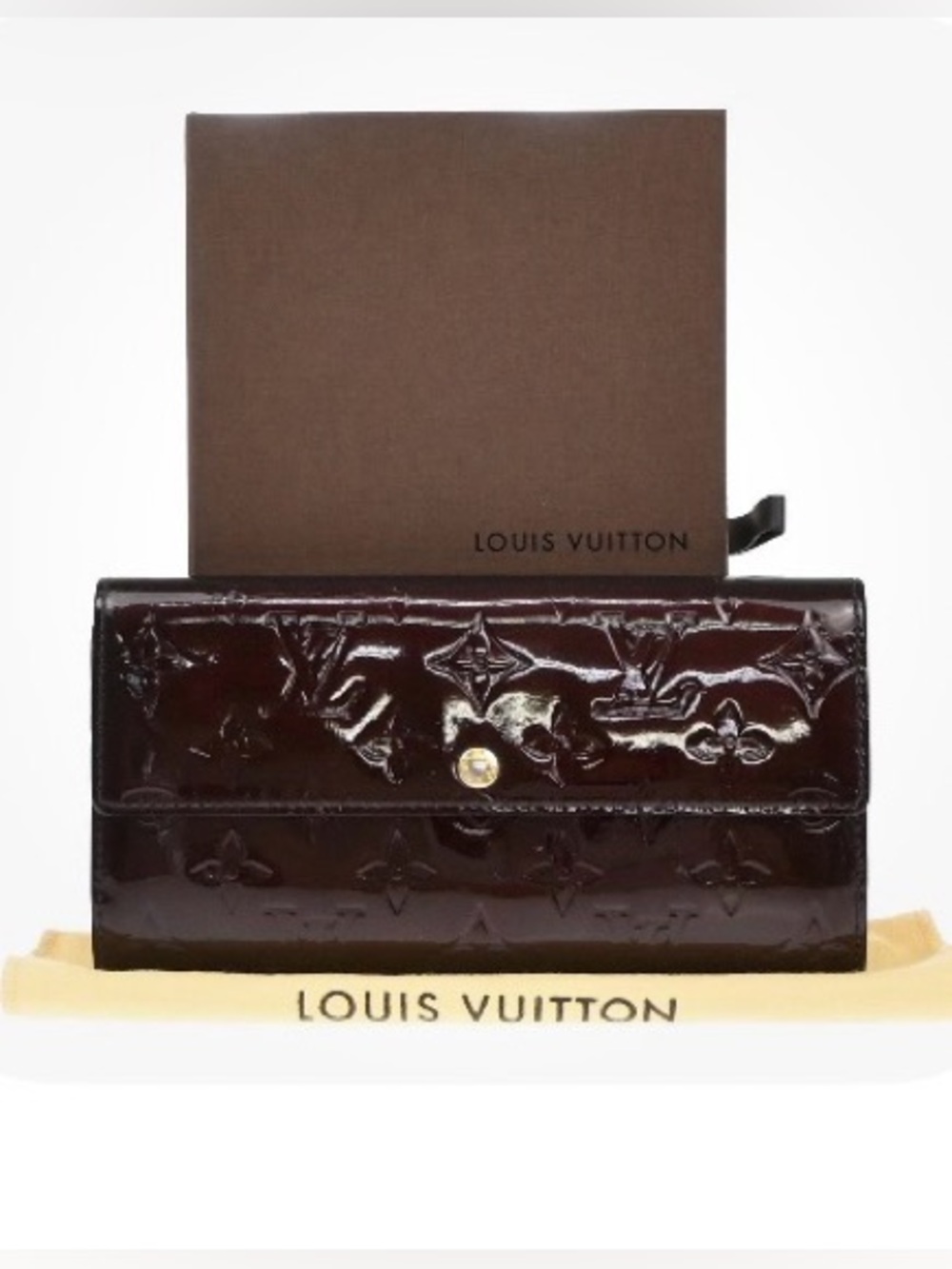 Louis Vuitton Vernis Long Wallet With Box and Dust Bag Preowned